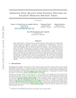 Improving Data Quality with Training Dynamics of Gradient Boosting
  Decision Trees