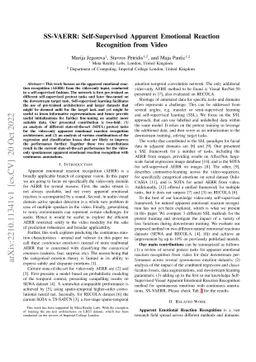 SS-VAERR: Self-Supervised Apparent Emotional Reaction Recognition from
  Video