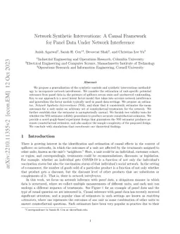 Network Synthetic Interventions: A Causal Framework for Panel Data Under
  Network Interference