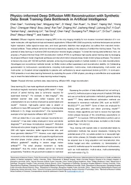 Physics-informed Deep Diffusion MRI Reconstruction with Synthetic Data:
  Break Training Data Bottleneck in Artificial Intelligence