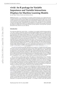 vivid: An R package for Variable Importance and Variable Interactions
  Displays for Machine Learning Models