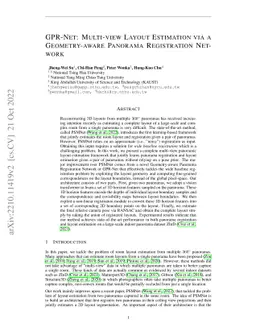 GPR-Net: Multi-view Layout Estimation via a Geometry-aware Panorama
  Registration Network