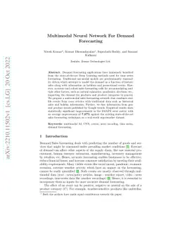 Multimodal Neural Network For Demand Forecasting