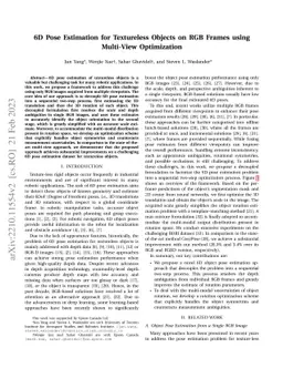 6D Pose Estimation for Textureless Objects on RGB Frames using
  Multi-View Optimization