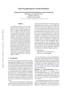 Dense Paraphrasing for Textual Enrichment