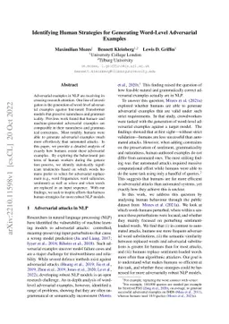 Identifying Human Strategies for Generating Word-Level Adversarial
  Examples