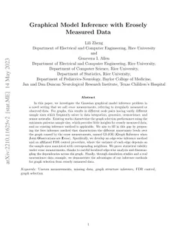 Graphical Model Inference with Erosely Measured Data