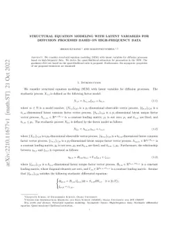 Structural equation modeling with latent variables for diffusion
  processes based on high-frequency data
