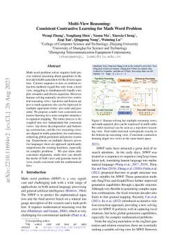 Multi-View Reasoning: Consistent Contrastive Learning for Math Word
  Problem