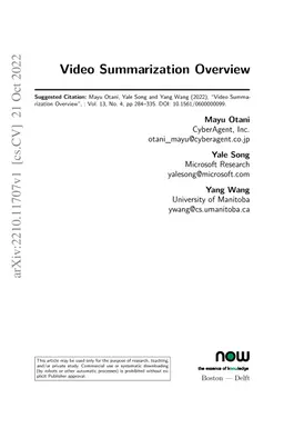 Video Summarization Overview