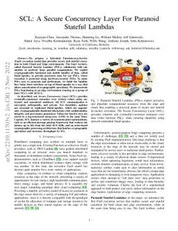 SCL: A Secure Concurrency Layer For Paranoid Stateful Lambdas
