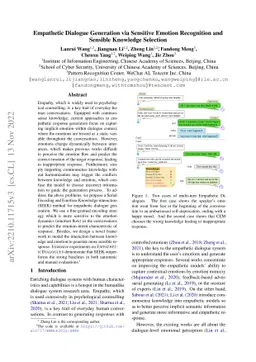 Empathetic Dialogue Generation via Sensitive Emotion Recognition and
  Sensible Knowledge Selection