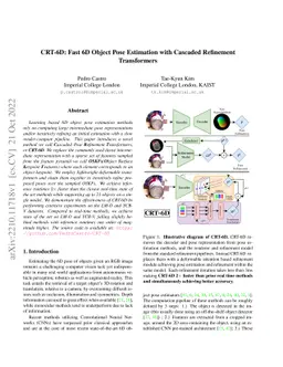 CRT-6D: Fast 6D Object Pose Estimation with Cascaded Refinement
  Transformers