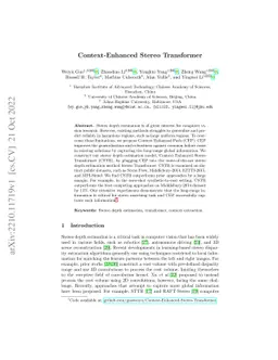 Context-Enhanced Stereo Transformer