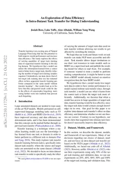 An Exploration of Data Efficiency in Intra-Dataset Task Transfer for
  Dialog Understanding