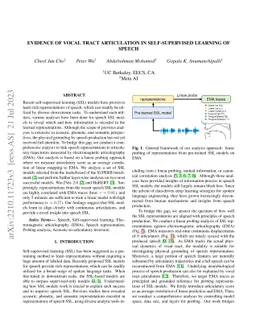 Evidence of Vocal Tract Articulation in Self-Supervised Learning of
  Speech