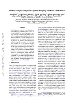 SimANS: Simple Ambiguous Negatives Sampling for Dense Text Retrieval