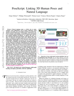 PoseScript: Linking 3D Human Poses and Natural Language