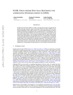 FoSR: First-order spectral rewiring for addressing oversquashing in GNNs