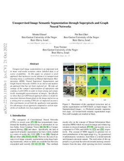 Unsupervised Image Semantic Segmentation through Superpixels and Graph
  Neural Networks