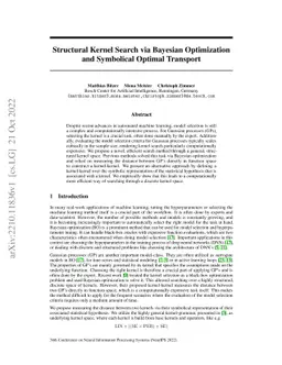 Structural Kernel Search via Bayesian Optimization and Symbolical
  Optimal Transport