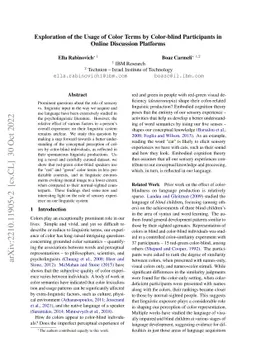 Exploration of the Usage of Color Terms by Color-blind Participants in
  Online Discussion Platforms