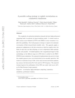 A portable coding strategy to exploit vectorization on combustion
  simulations