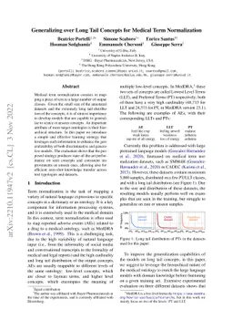 Generalizing over Long Tail Concepts for Medical Term Normalization