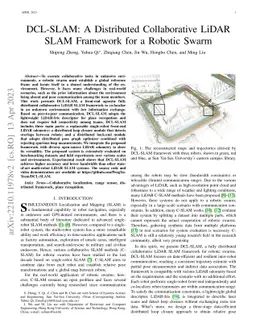 DCL-SLAM: A Distributed Collaborative LiDAR SLAM Framework for a Robotic
  Swarm