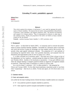 Extending F1 metric, probabilistic approach