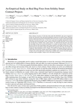 An Empirical Study on Real Bug Fixes from Solidity Smart Contract
  Projects