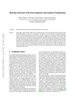 Real-time Detection of 2D Tool Landmarks with Synthetic Training Data