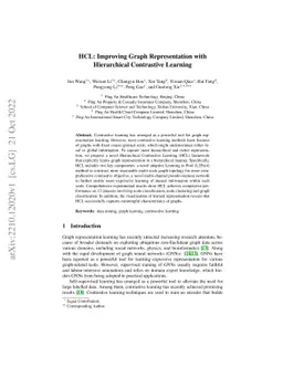 HCL: Improving Graph Representation with Hierarchical Contrastive
  Learning