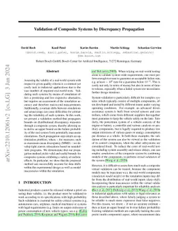 Validation of Composite Systems by Discrepancy Propagation