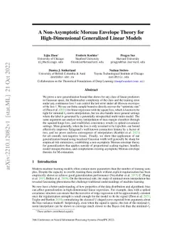A Non-Asymptotic Moreau Envelope Theory for High-Dimensional Generalized
  Linear Models