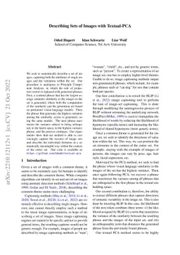 Describing Sets of Images with Textual-PCA