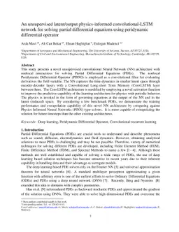 An unsupervised latent/output physics-informed convolutional-LSTM
  network for solving partial differential equations using peridynamic
  differential operator