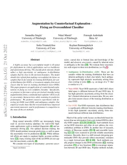 Augmentation by Counterfactual Explanation -- Fixing an Overconfident
  Classifier
