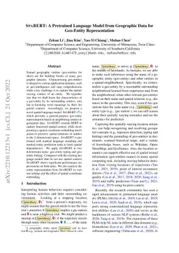 SpaBERT: A Pretrained Language Model from Geographic Data for Geo-Entity
  Representation
