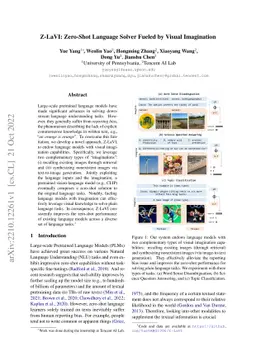 Z-LaVI: Zero-Shot Language Solver Fueled by Visual Imagination