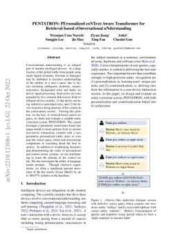 PENTATRON: PErsonalized coNText-Aware Transformer for Retrieval-based
  cOnversational uNderstanding