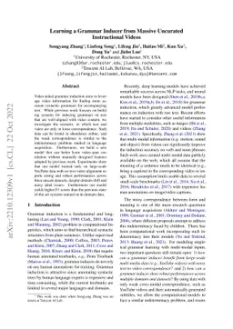 Learning a Grammar Inducer from Massive Uncurated Instructional Videos