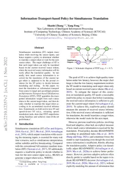 Information-Transport-based Policy for Simultaneous Translation