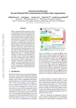 NeuroCounterfactuals: Beyond Minimal-Edit Counterfactuals for Richer
  Data Augmentation