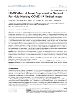 MS-DCANet: A Novel Segmentation Network For Multi-Modality COVID-19
  Medical Images