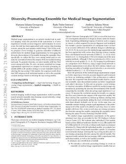 Diversity-Promoting Ensemble for Medical Image Segmentation