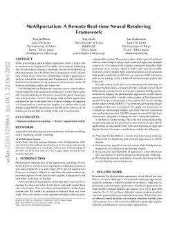 NeARportation: A Remote Real-time Neural Rendering Framework