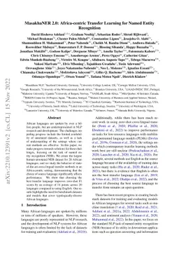 MasakhaNER 2.0: Africa-centric Transfer Learning for Named Entity
  Recognition