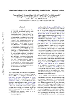 PATS: Sensitivity-aware Noisy Learning for Pretrained Language Models