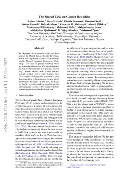 The Shared Task on Gender Rewriting